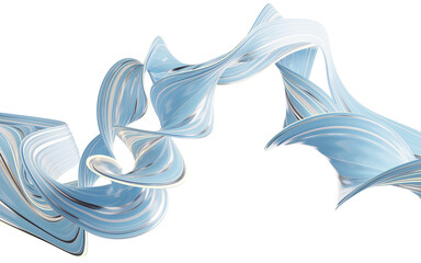 Sticker - Abstract flowing curve lines, 3d rendering.