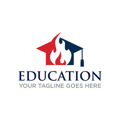 Sticker - education logo , university logo vector