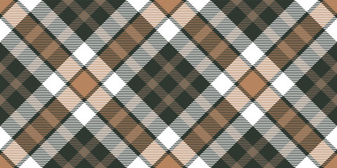 Seamless fabric texture. Autumn plaid pattern. Scottish tartan textile design in vector.