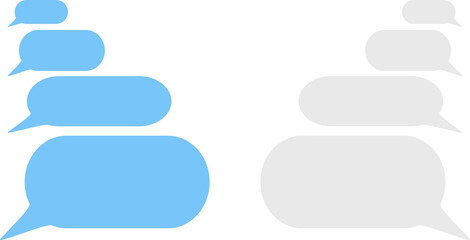 Poster - Table of messages. Message bubbles icons.  Chat design.  PNG for billboards, apps and web 