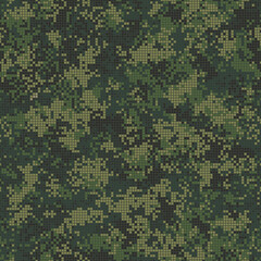 Canvas Print - Texture military camouflage seamless pattern. Abstract army vector illustration