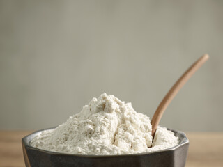 Poster - bowl of flour and wooden spoon