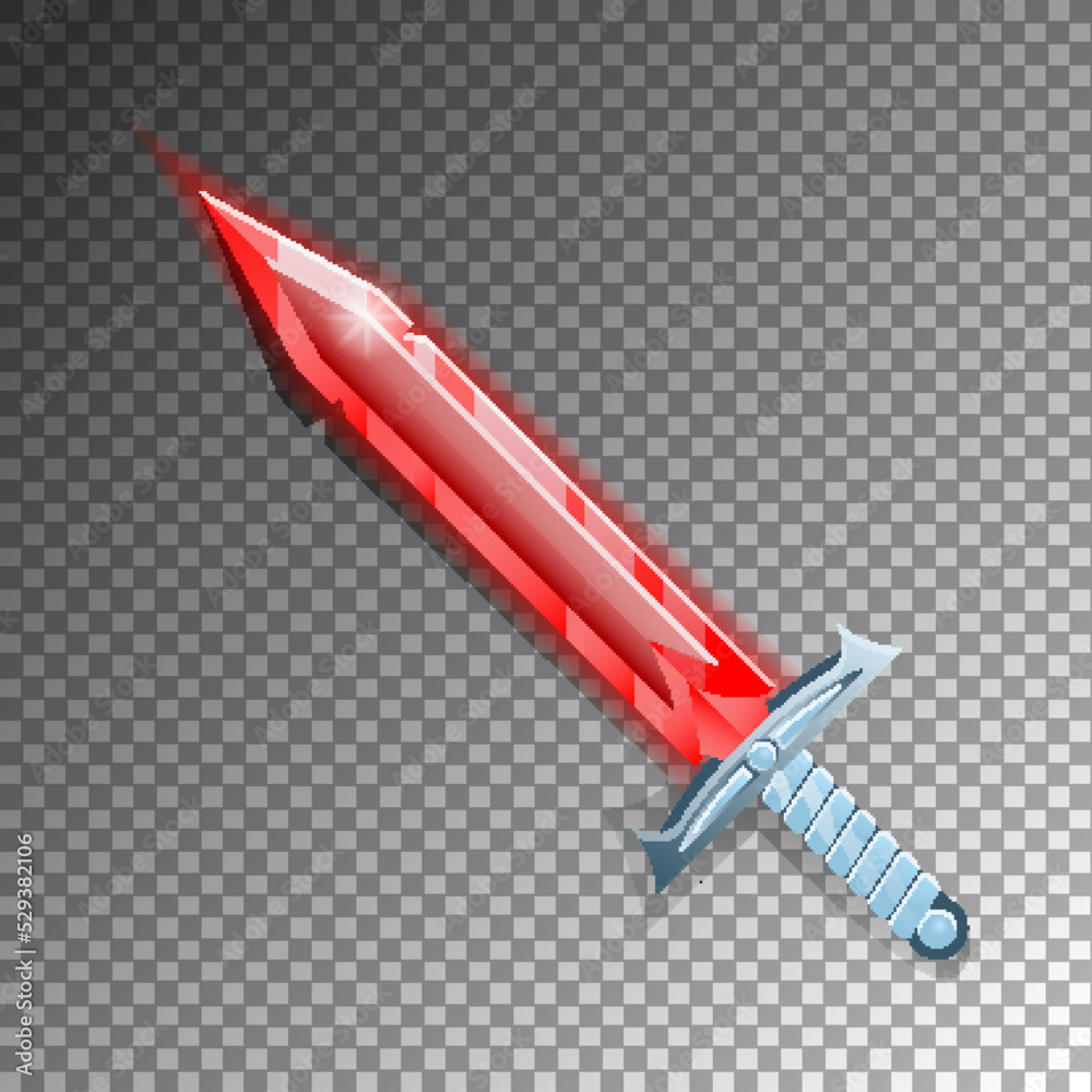 Epic sword isolated game element. Medieval weapon for computer game ...