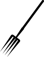 Wall Mural - Pitchfork icon on white background. Garden fork sign. Garden pitchfork symbol. flat style.