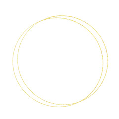 Circular luxury and minimal gold design elements, geometrical shapes made from metallic material, golden line art covers, frame with yellow color accent, glossy glitter for framing