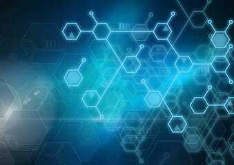 Poster - Abstract molecular structure background