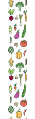 Lovely hand drawn vegetables seamless pattern, doodle veggies, great for textiles, wrapping, packaging - vector design