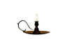 candlestick with lighting white candle