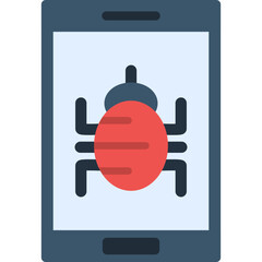 Wall Mural - Mobile Virus Icon