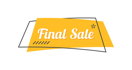 Aufkleber - Sale geometric banner. Modern flat promo fremes. Trendy discount template