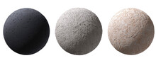 Granite, Rock Sphere Or Balls Isolated On A White Background. Decorative Balls For Design And Decoration. Many Uses!	
