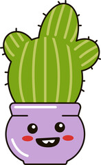 Wall Mural - Funny Cartoon Cactus