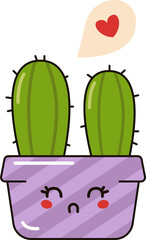 Wall Mural - Funny Cartoon Cactus