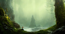 Fantasy Concept Art,book Illustration. Video Game Art Scene. Digital Art, CG Artwork Background Wallpaper