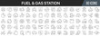© stas111 - Fuel and gas station line icons collection. Big UI icon set in a flat design. Thin outline icons pack. Vector illustration EPS10