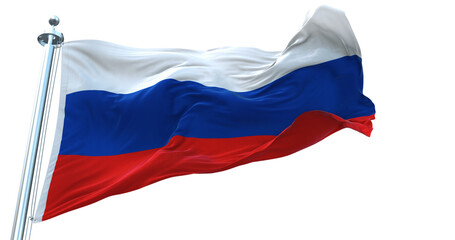 Russia flag on transparent background 4k