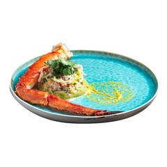 Canvas Print - Isolated png portion of gourmet crab salad