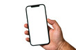 © MahmutSami - Hands holding smartphone isolated on blank background. png type photo