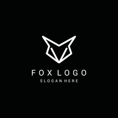 Wall Mural - fox logo icon design template premium vector