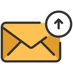 Wall Mural - up email line color icon
