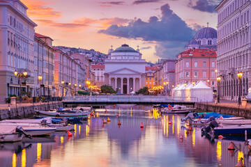 Wall Mural - Trieste, Italy. Cityscape image of downtown Trieste, Italy at summer sunrise.
