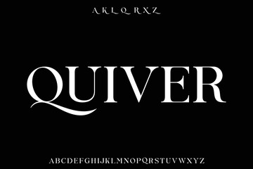 Elegant luxury high contrast serif display font vector with alternate