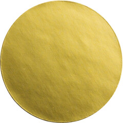 Wall Mural - blank golden round adhesive paper metallic sticker label