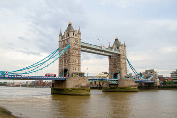 The main attractions of England: Tower Bridge in London, the UK