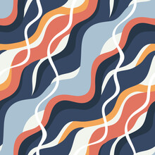 Abstract Seamless Pattern With Diagonal Waves