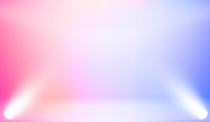 Poster - Vivid illuminated studio with projectors. 3d vector illustration