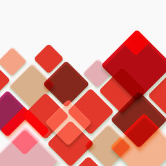 Poster - Abstract vector background of red squares. Vector template