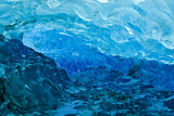 Fototapeta Do akwarium - View of Mendenhall Glacier ice caves, Alaska, USA