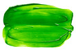 Green glossy acrylic paint brush stroke for Your art design
