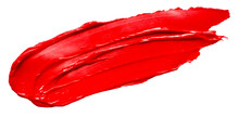 Red Glossy Acrylic Paint Brush Stroke For Your Art Design