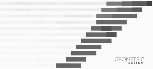 Aufkleber - Geometric design. Grey parallel halftone stripes on white. Vector graphics