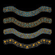 Rhinestone design for t-shirt or blouse hot-fix transfer. Abstract beautiful glitter applique rhinestone motif.