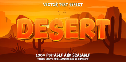 Leinwandbilder - Dessert vector text effect template, editable sand font style ready for use to design poster banners and social media posts