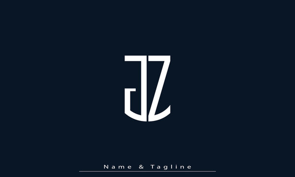Alphabet letters Initials Monogram logo JZ , ZJ