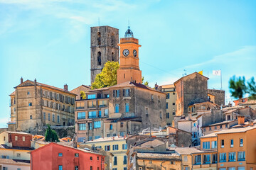 Canvas Print - The city of Grasse on the French Riviera