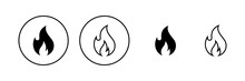 Fire Icon Vector. Fire Sign And Symbol