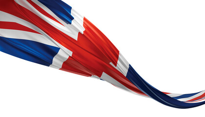 Wall Mural - United kingdom flag isolated on white background 3D render