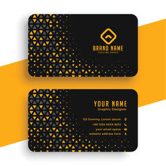 Wall Mural - professional yellow and black halftone business card template