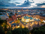 Fototapeta Miasto - Panorama starego miasta Krakowa