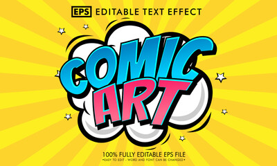 comic art editable text effect