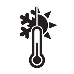 Poster - nvis52 newvectorillustrationsign nvis - thermometer vector sign . isolated transparent . black . cli