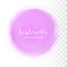 Purple Watercolor Background. Vector Circle Spot.