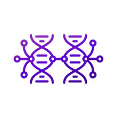 Poster - DNA sequencing and genetics line icon