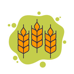 Wall Mural - wheat vector icon, farming and agriculture