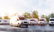 Transportation van and fleet of cargo trucks courier service