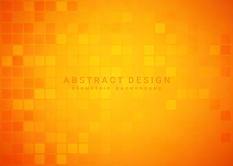 Wall Mural - Abstract orange background with geometric, for posters, banners